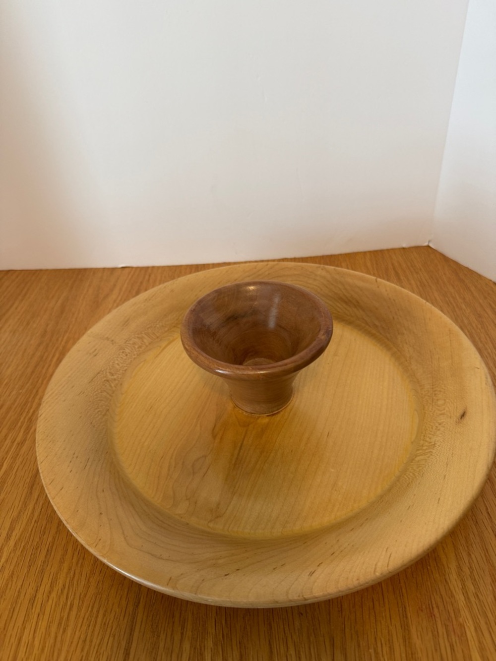 Wooden Maple  Serving Centerpiece Plate